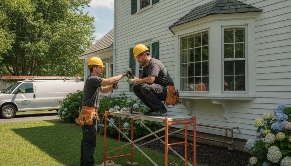 Plumber repairing pipe in Burlington, VT for reliable plumbing repair service