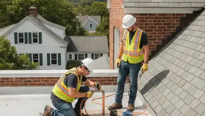 Burlington, VT plumber repairing a plumbing fixture for a local home service call