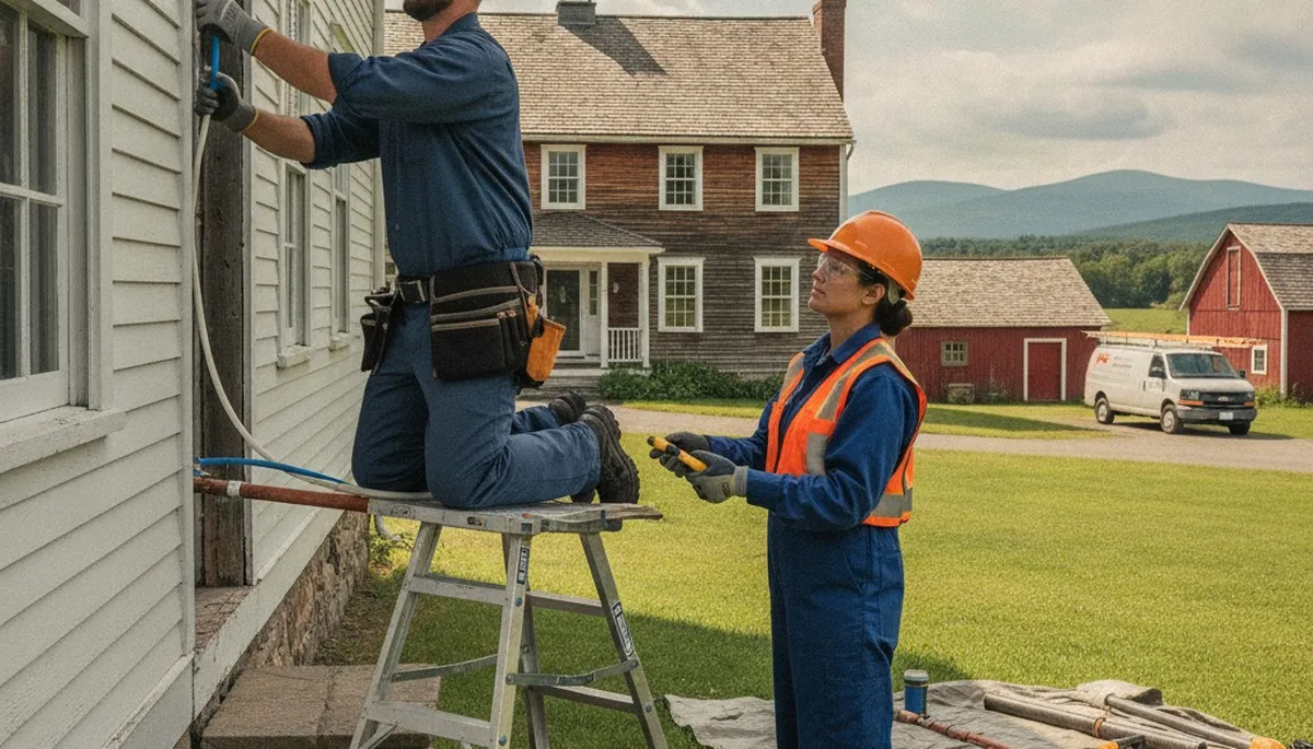 Burlington, VT plumber repairing a residential leak for local plumbing service