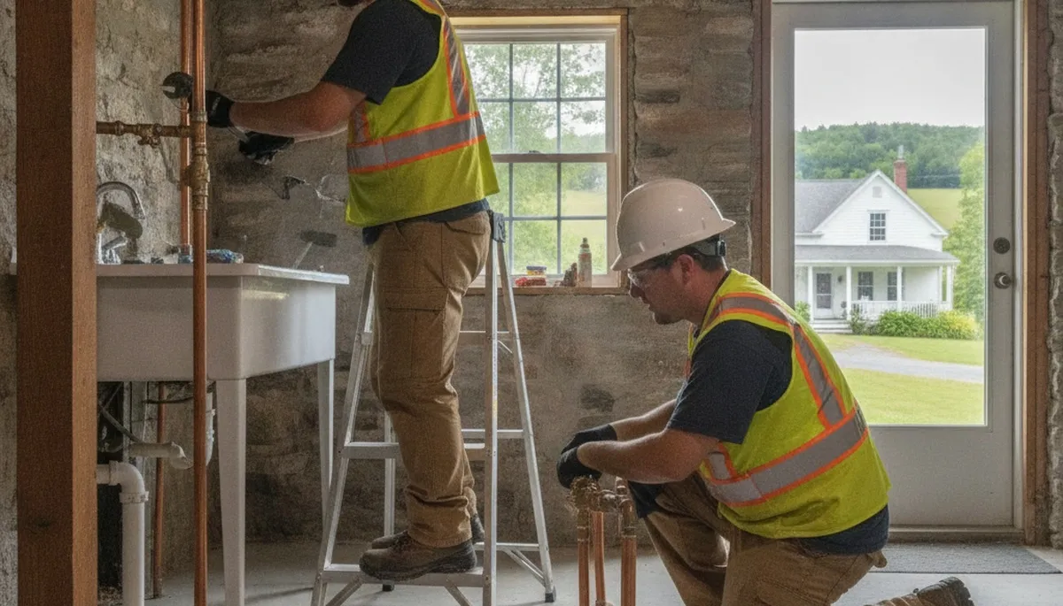 Plumber providing repair service in Burlington, VT for a local plumbing business