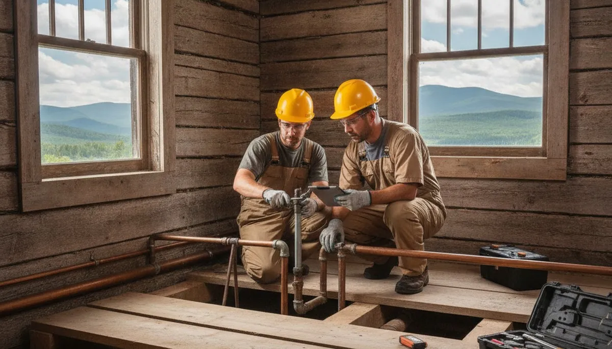 Burlington, VT plumber repairing a leaking pipe for reliable plumbing service