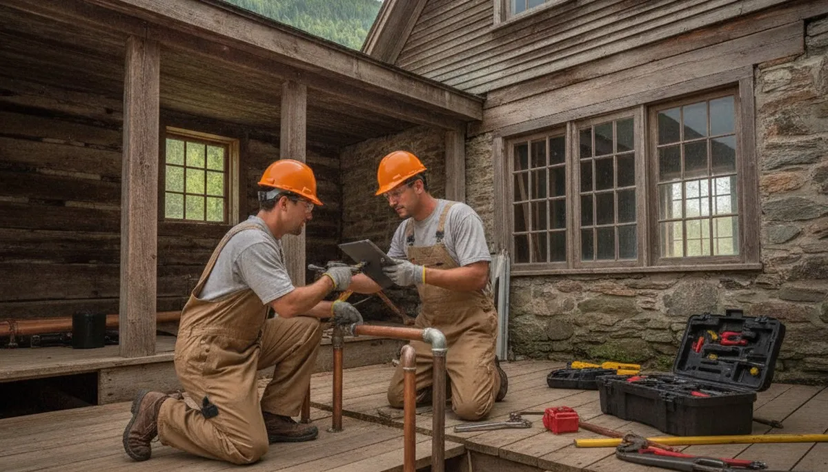 Professional Burlington VT plumber repairing a residential pipe leak for plumbing service