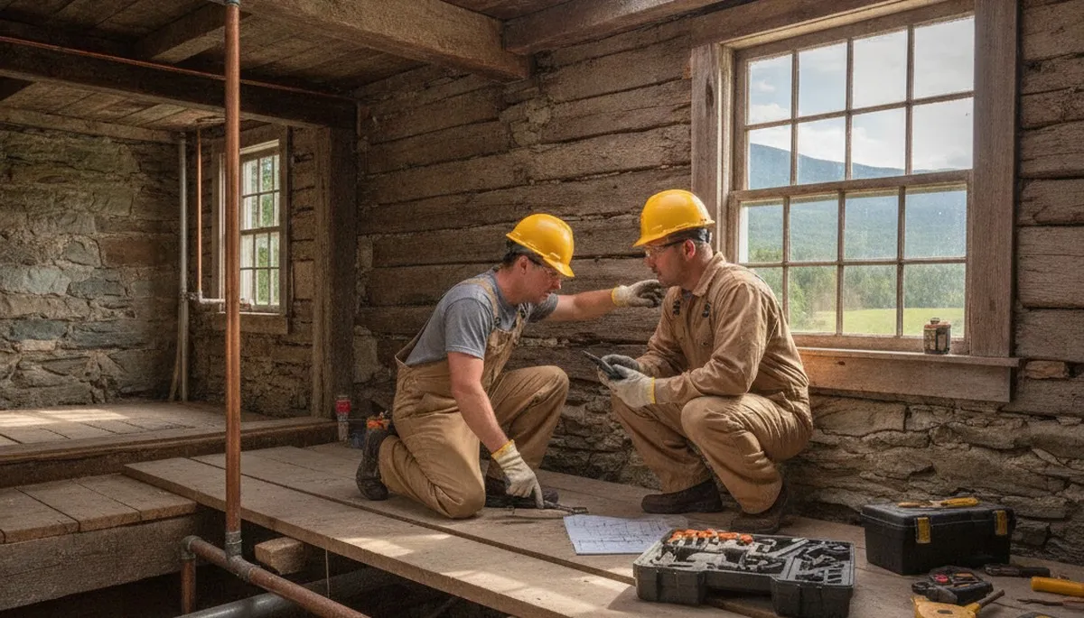 Professional Burlington, VT plumber repairing a residential pipe for plumbing service