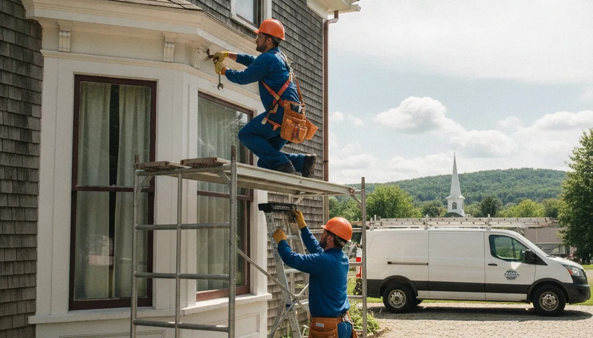Plumber repairing a pipe in Burlington, VT for local plumbing repair service