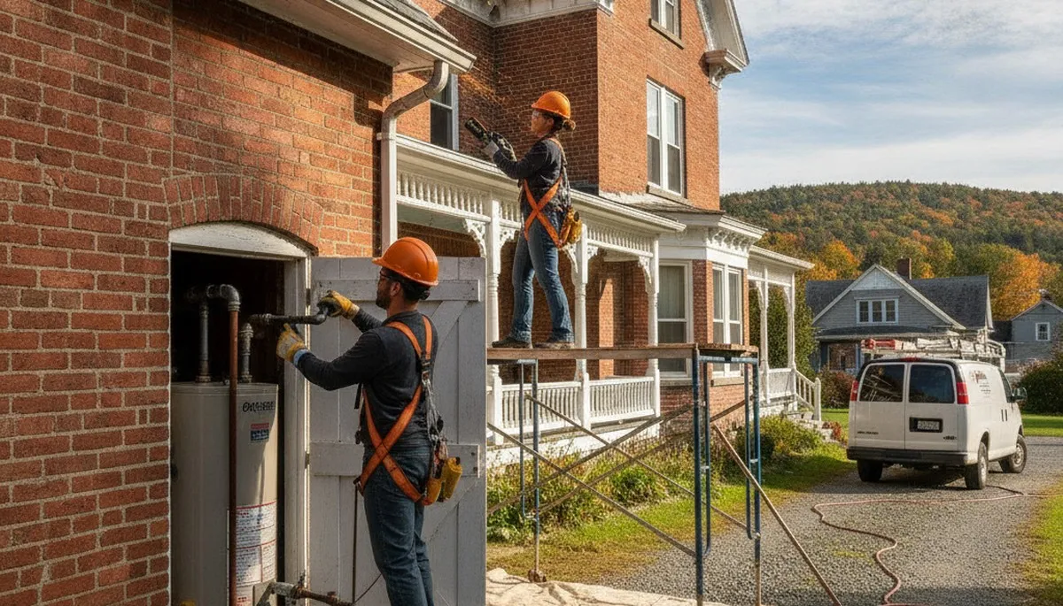 Plumber repairing a sink in Burlington, VT for plumbing repair service