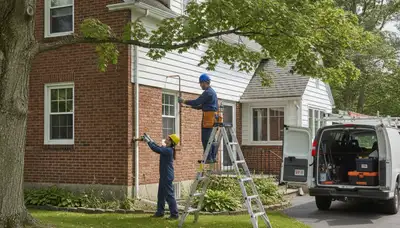 Burlington, VT plumber repairing residential plumbing on an area service call