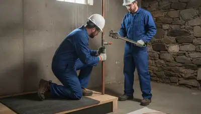 Burlington, VT plumber repairing a sink leak for a residential plumbing service