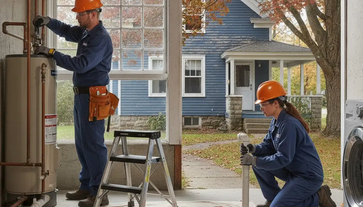 Plumber inspecting sink repair in Burlington, VT plumbing service