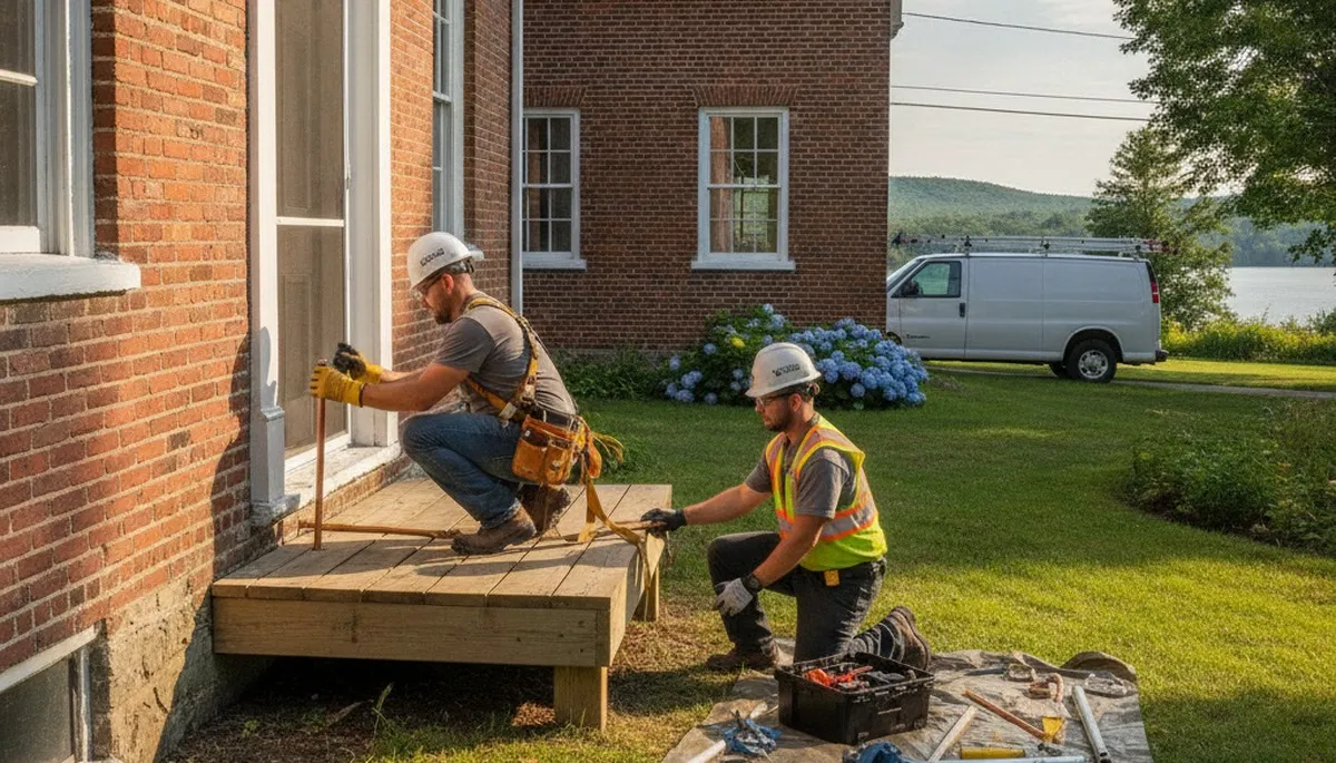 Burlington VT plumber repairing a leaking pipe for residential plumbing service