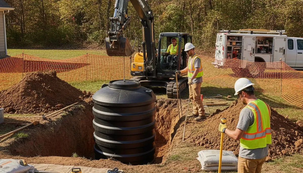 Septic tank installation for Burlington, VT home by On Call Plumbers