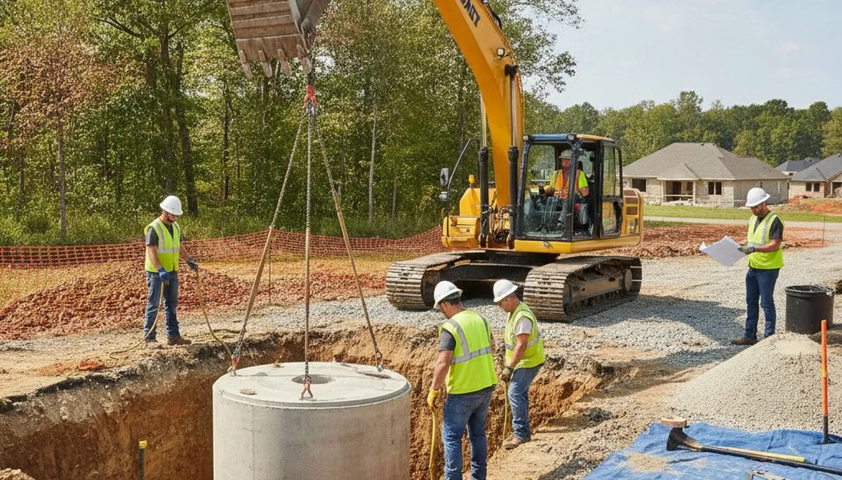 Burlington, VT septic tank installation by professional plumbers for home plumbing repair