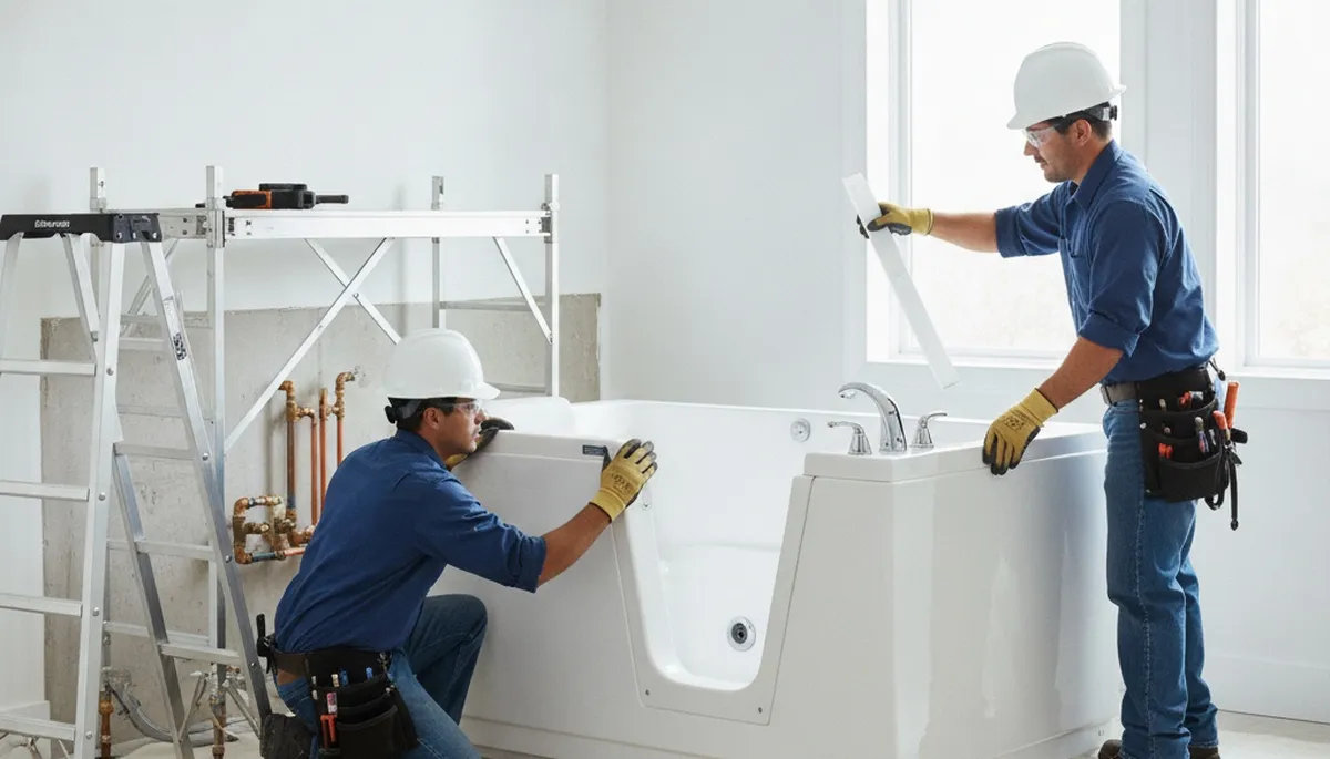 Walk-in tub installation for Burlington, VT homes by On Call Plumbers